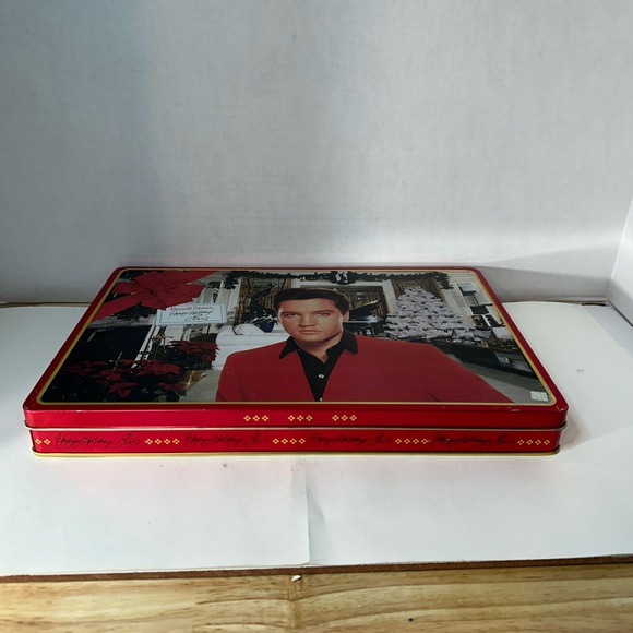 Russell Stover Elvis Presley Christmas Candy Tin Empty Collectible Box - Picture 2 of 7